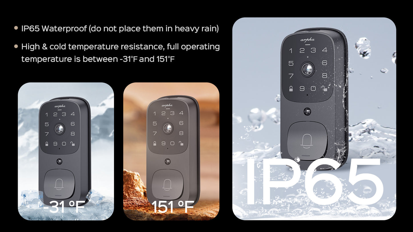 Smart Door Lock AL501 – 3D Face Recognition | WiFi App Control | Fingerprint Unlock | AI Motion Detection