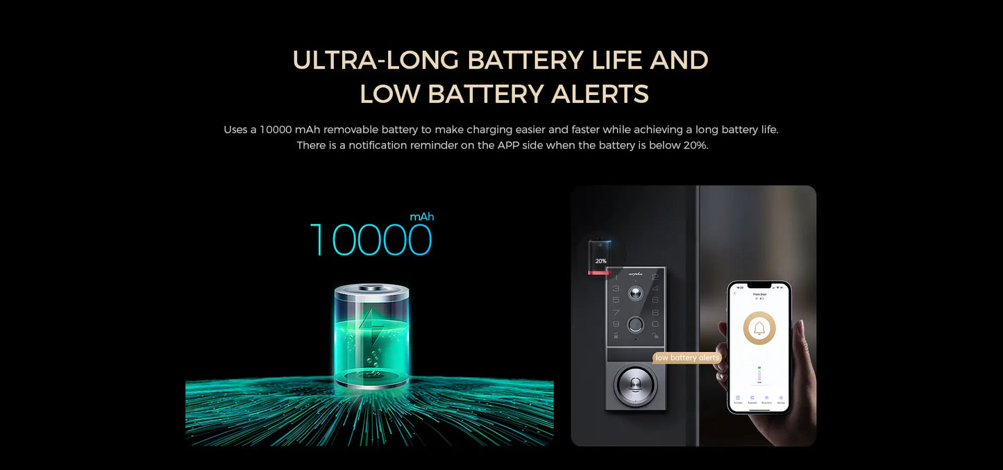 AL601 Smart Door Lock – Face & Fingerprint Unlock | Indoor Display Panel | 3D Security AI