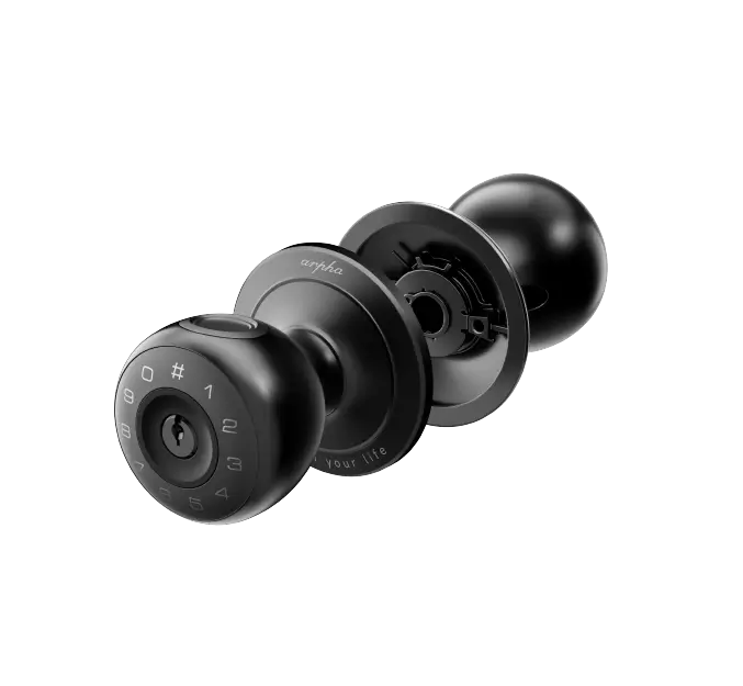 Arpha 260 Smart Door Knob Lock – Fingerprint, Password, App & Key Unlock | Silent Auto Lock