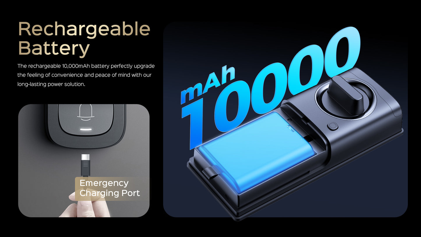 Smart Door Lock AL501 – 3D Face Recognition | WiFi App Control | Fingerprint Unlock | AI Motion Detection