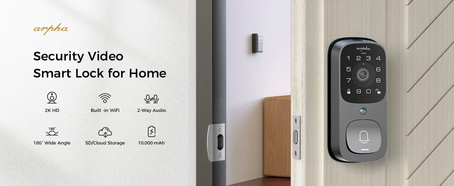 Smart Door Lock AL501 – 3D Face Recognition | WiFi App Control | Fingerprint Unlock | AI Motion Detection