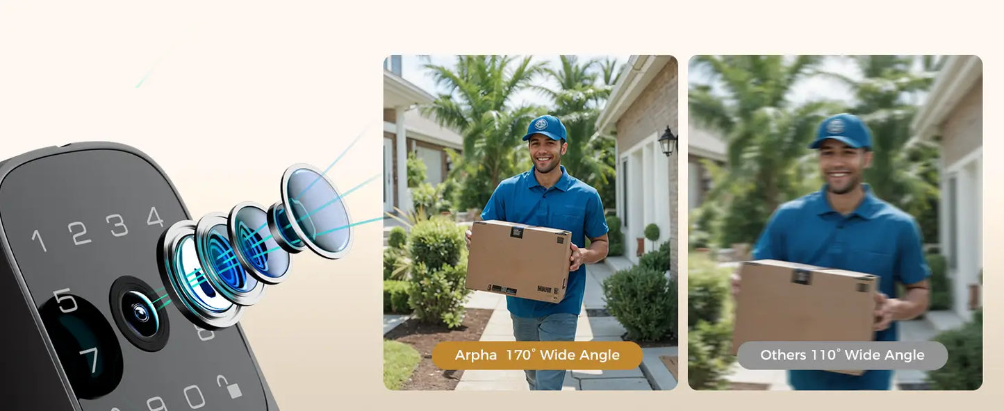 Smart Door Lock AL501 – 3D Face Recognition | WiFi App Control | Fingerprint Unlock | AI Motion Detection