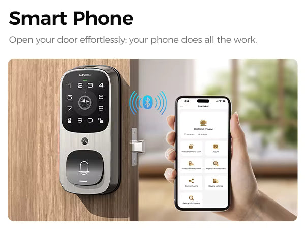 Smart Fingerprint Door Lock 502 – WiFi, Keypad, App, Fingerprint Unlock | Human Detection
