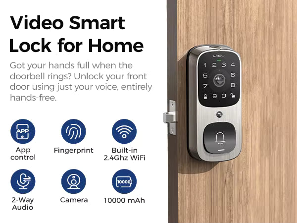 Smart Fingerprint Door Lock 502 – WiFi, Keypad, App, Fingerprint Unlock | Human Detection