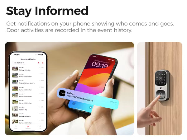 Smart Fingerprint Door Lock 502 – WiFi, Keypad, App, Fingerprint Unlock | Human Detection