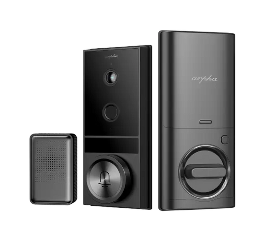 AL601 Smart Door Lock – Face & Fingerprint Unlock | Indoor Display Panel | 3D Security AI