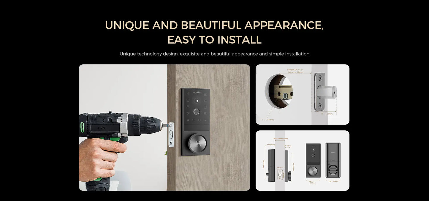 AL601 Smart Door Lock – Face & Fingerprint Unlock | Indoor Display Panel | 3D Security AI