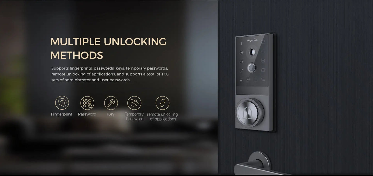 AL601 Smart Door Lock – Face & Fingerprint Unlock | Indoor Display Panel | 3D Security AI